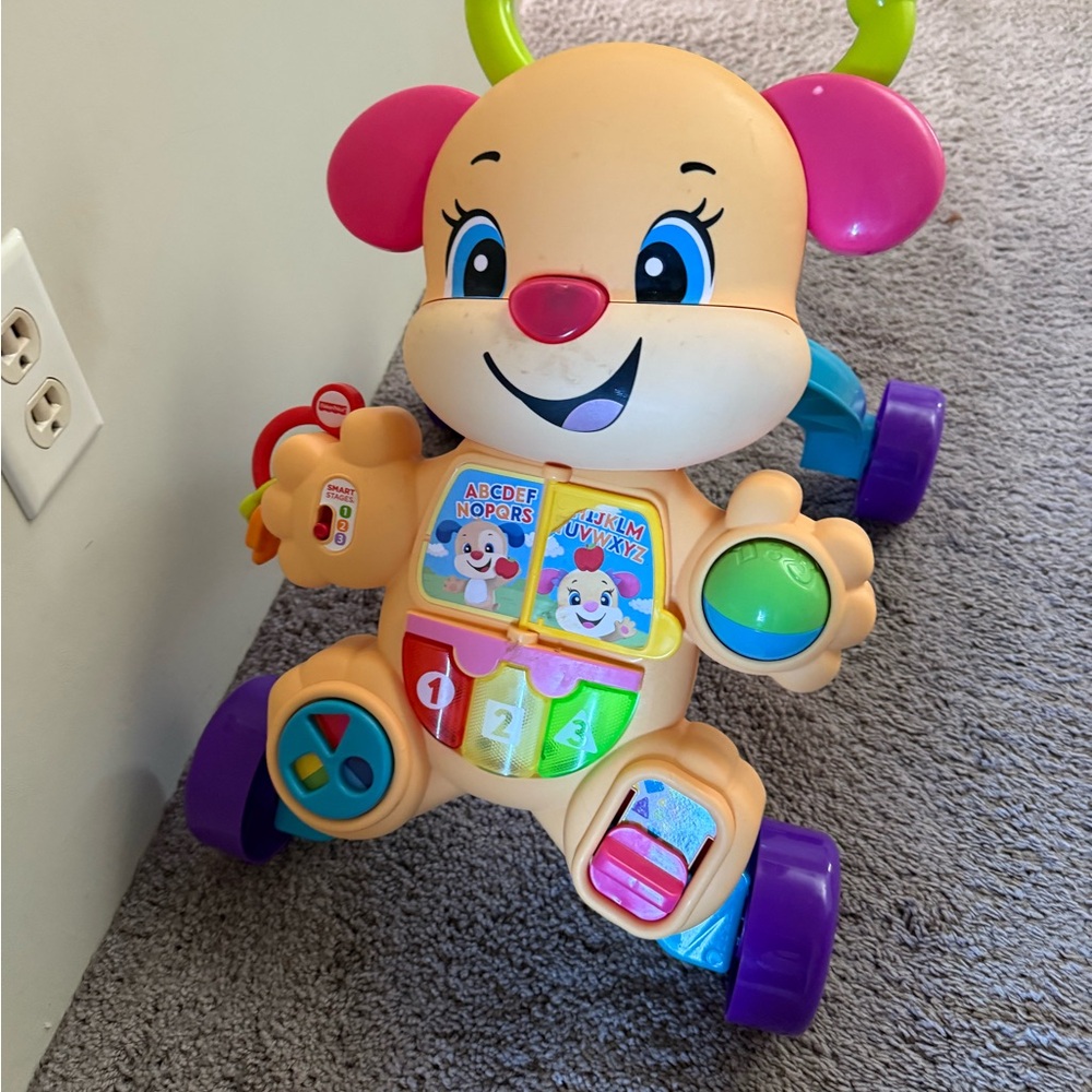 Interactive Learning Walker  - Pink and Blue